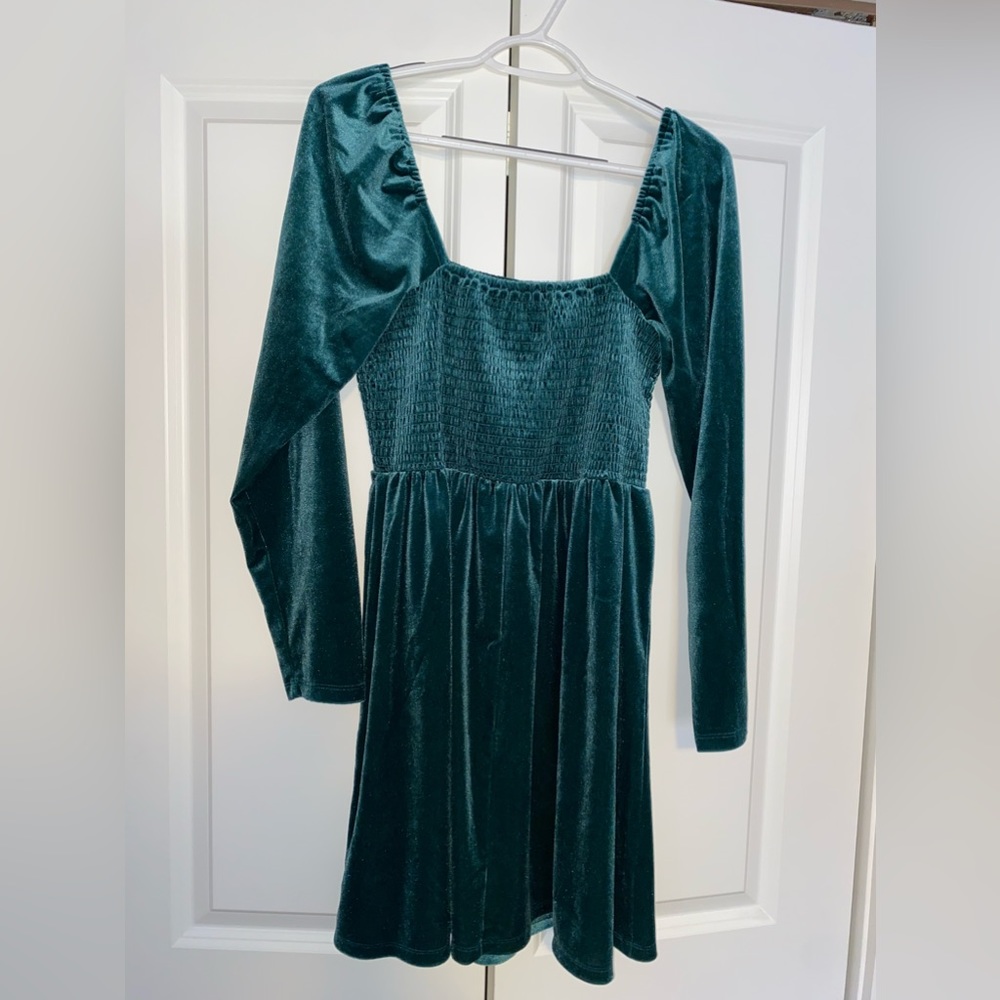 green velvet dress